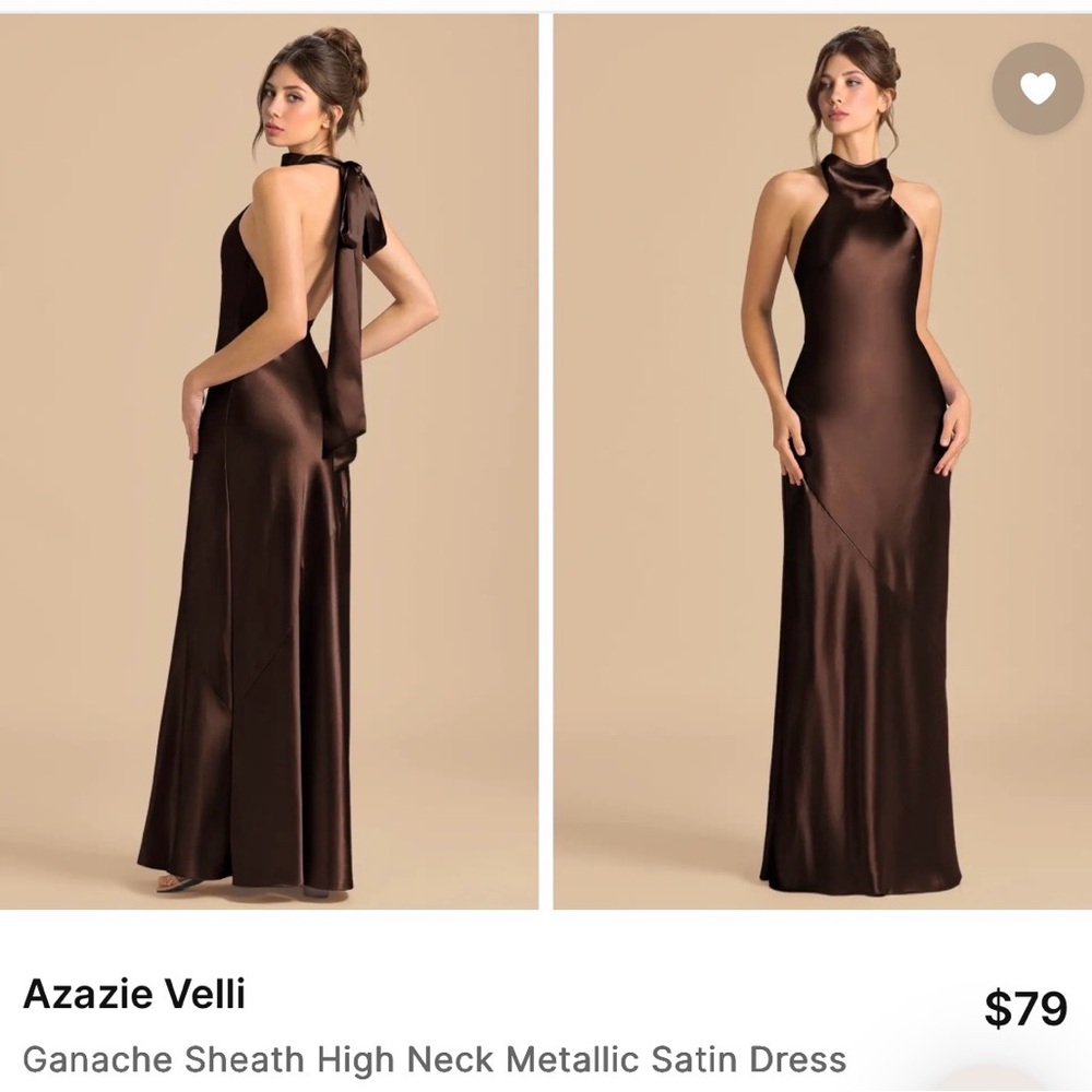 Ganache High-Neck Satin Sheath Dress